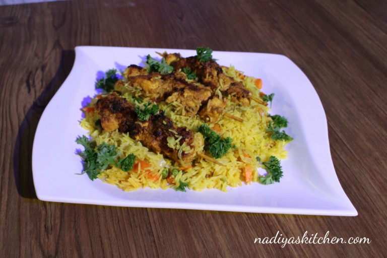 Pan Fried Butter Chicken Kebabs With Yellow Rice Nadiya's Kitchen